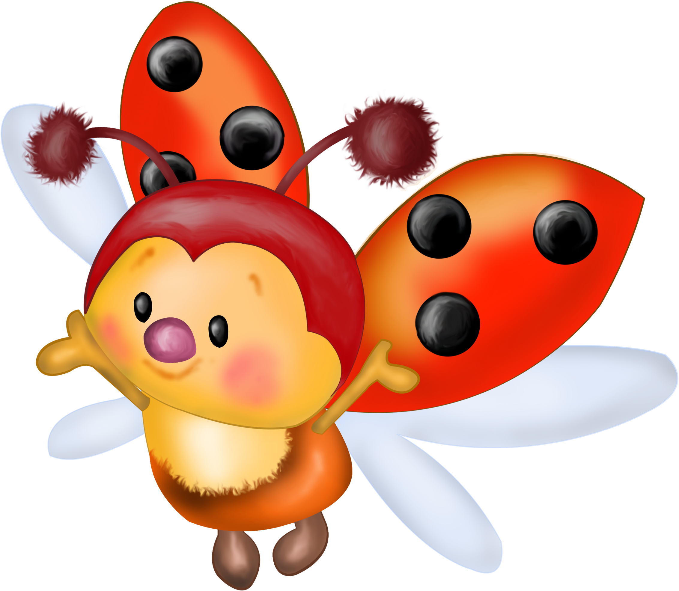 Watercolor Clipart Ladybug - June Bug Clip Art (2265x1972), Png Download