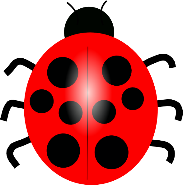 Ladybugs Clipart Sunflower 44250650 Source - Lady Bird Clip Art (588x596), Png Download
