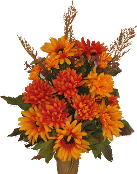 Flowers Png File - Silk Cemetery Flowers For Fall (354x354), Png Download