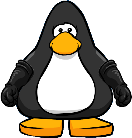 Agent Top Secret Gloves Player - Club Penguin Black Penguin (502x500), Png Download
