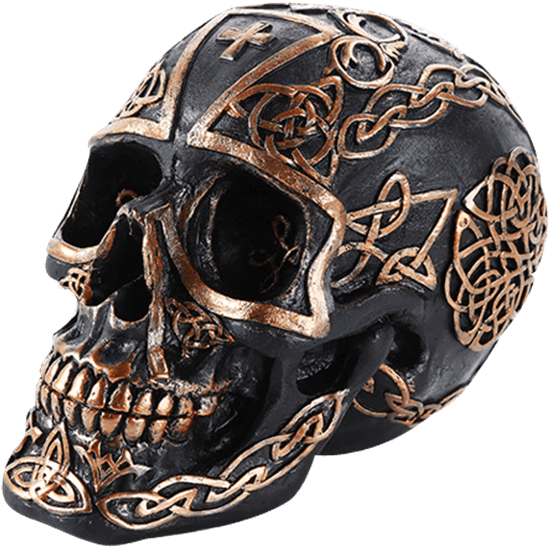 Celtic Cross Black Skull - Celtic Skull (555x555), Png Download