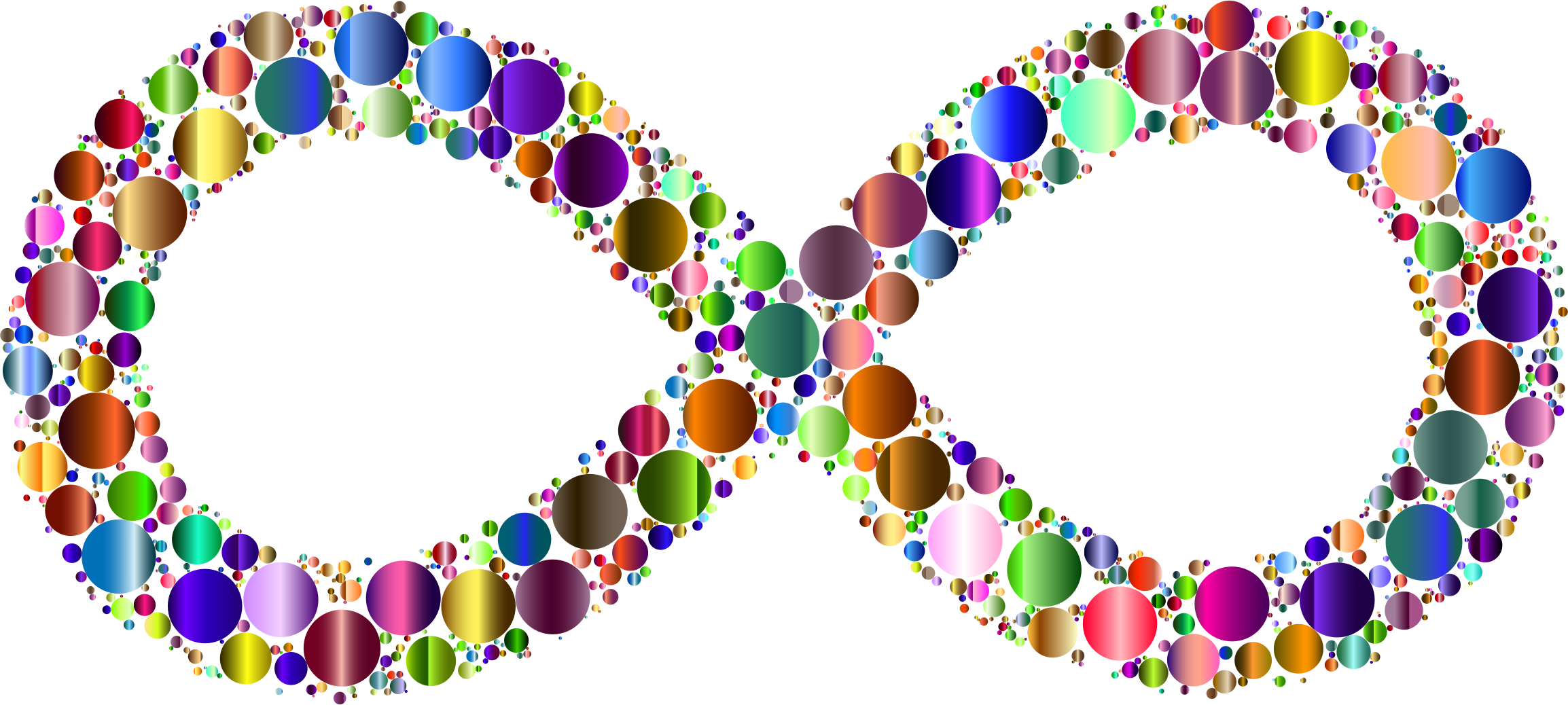 Connecting The Dots - Infinity Sign Clipart Png (2308x1038), Png Download