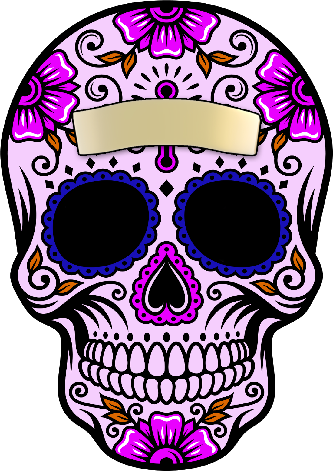 Calaveras De Dia De Muertos - Calavera Con Nombre Gabriela (1600x1600), Png Download