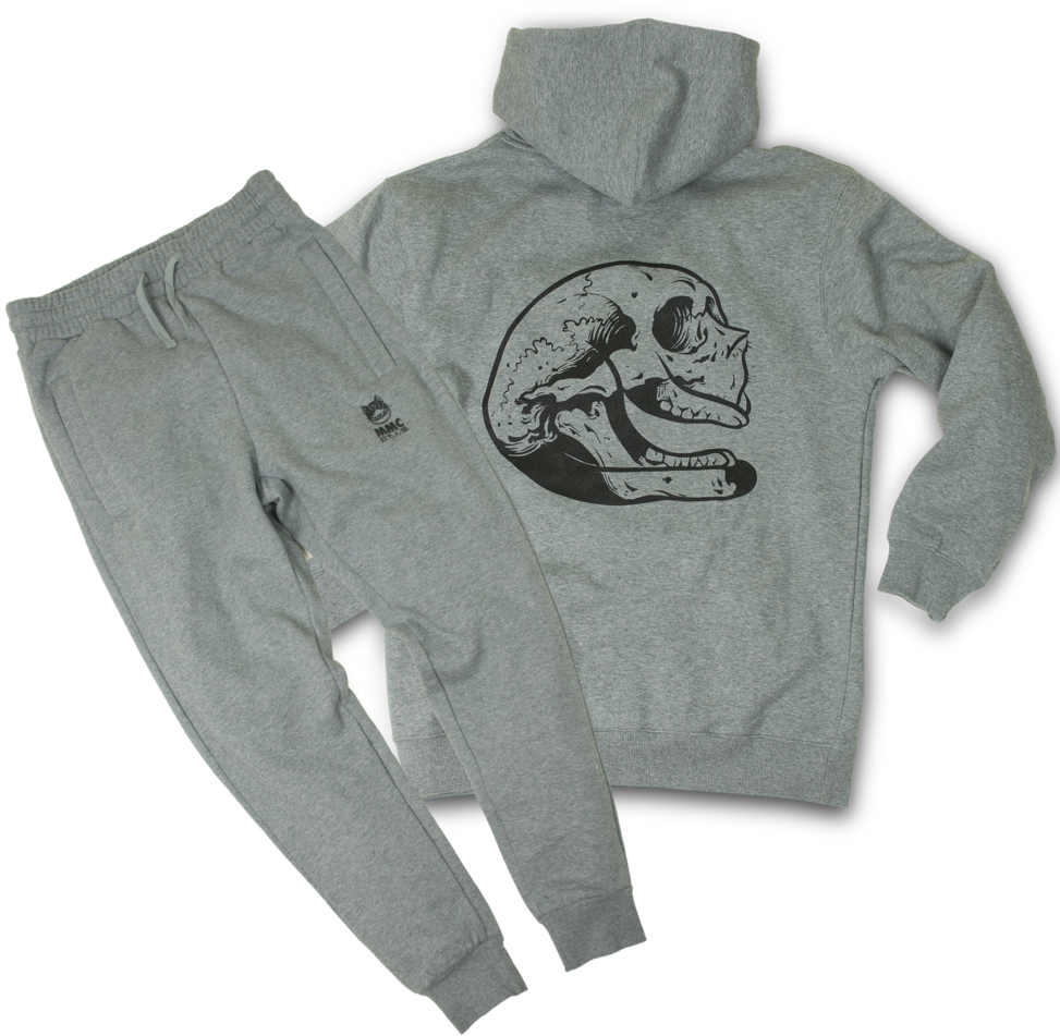 Black Skull Cat Sweatsuit - Cat (1000x978), Png Download