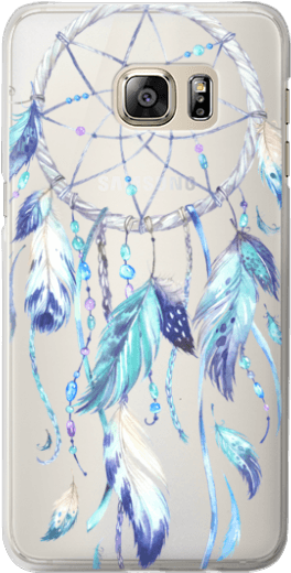 Watercolor Blue Dreamcatcher Feather Dream Catcher - Marmont Hill Blue Dreamcatcher By Melanie Clarke Framed (300x547), Png Download