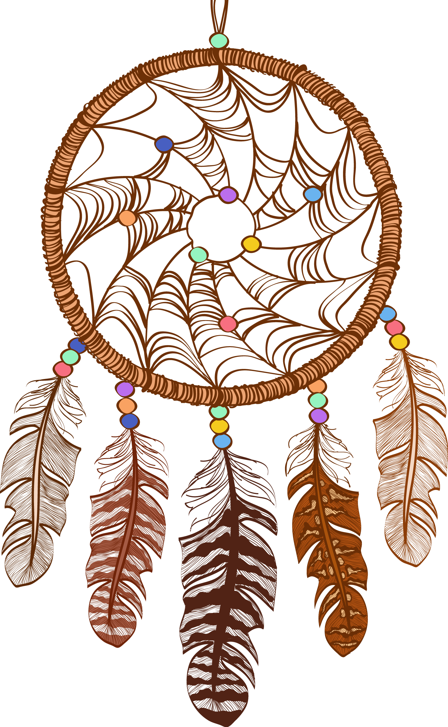Dreamcatcher Native Americans In The United States - Native American Dream Catcher Png (1463x2371), Png Download