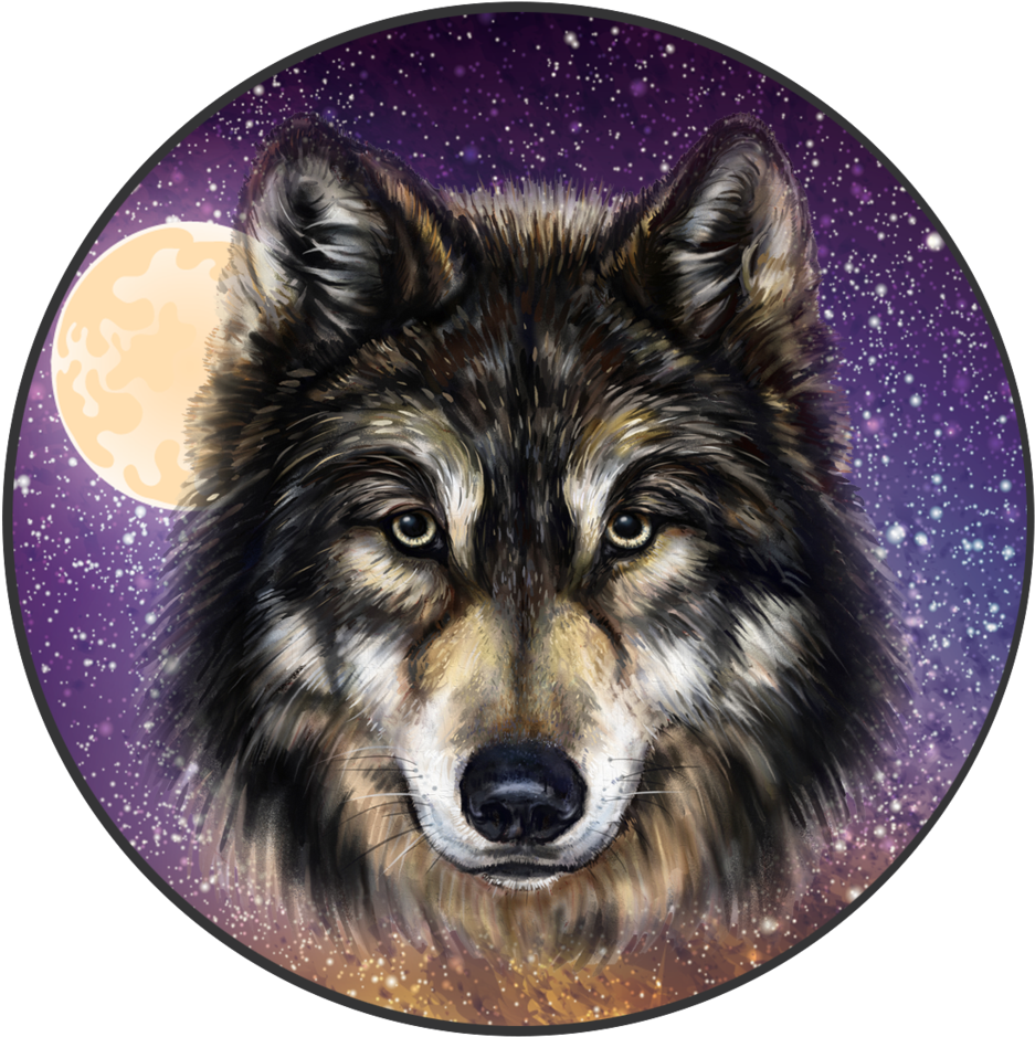 Tap To Expand - Wolf Dream Catcher Png File (1024x1024), Png Download
