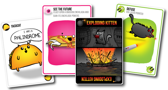 The Card Game For People Who Are Into Kittens, Explosions, - Exploding Kittens Game (590x316), Png Download
