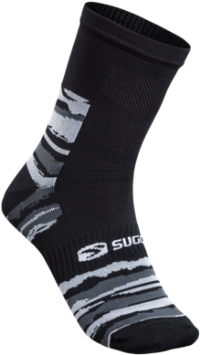 Sugoi Rs Crew Sock Printed, Black/brush Stroke - Sugoi 2018 Rs Crew Sock Printed (424x600), Png Download