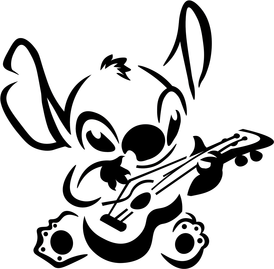 Svg Black And White Stock A Lilo And Stitch Birthday - Lilo And Stitch Stencil (1200x1200), Png Download