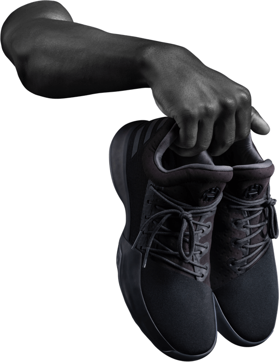 Harden's Boot - Adidas James Harden 1 Black (566x734), Png Download