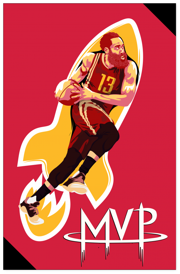 James Harden Mvp Art Poster - James Harden Art (1024x1024), Png Download