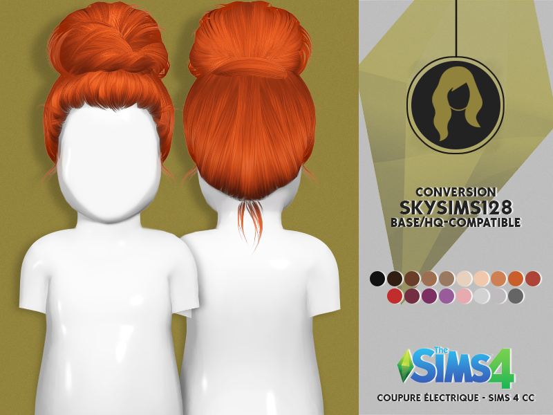 Hallowsims Skysims128 > Characteristics - Sims 4 Kid Curly Hair Cc (800x600), Png Download