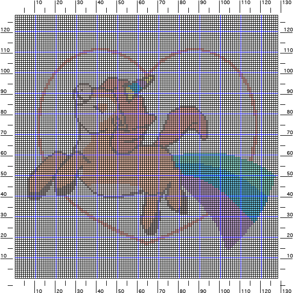 I Can Print This Off With My Stitches And Rows Numbered - Plot (570x576), Png Download