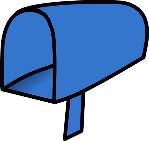 Blue Mailbox Open Svg Clip Arts 600 X 569 Px (600x569), Png Download