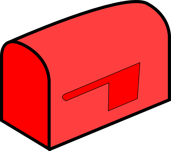 Clip Art At Clker Com Vector Online - Red Mailbox Clipart (600x531), Png Download