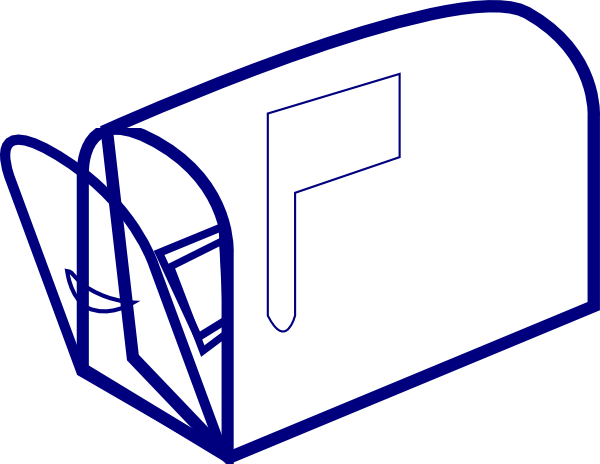 Blue Clear Mailbox Svg Clip Arts 600 X 464 Px (600x464), Png Download