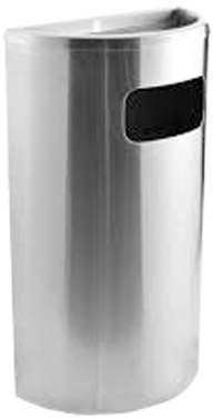 Stainless Steel Semi Round Bin C/w Ashtray Top - Vase (400x400), Png Download