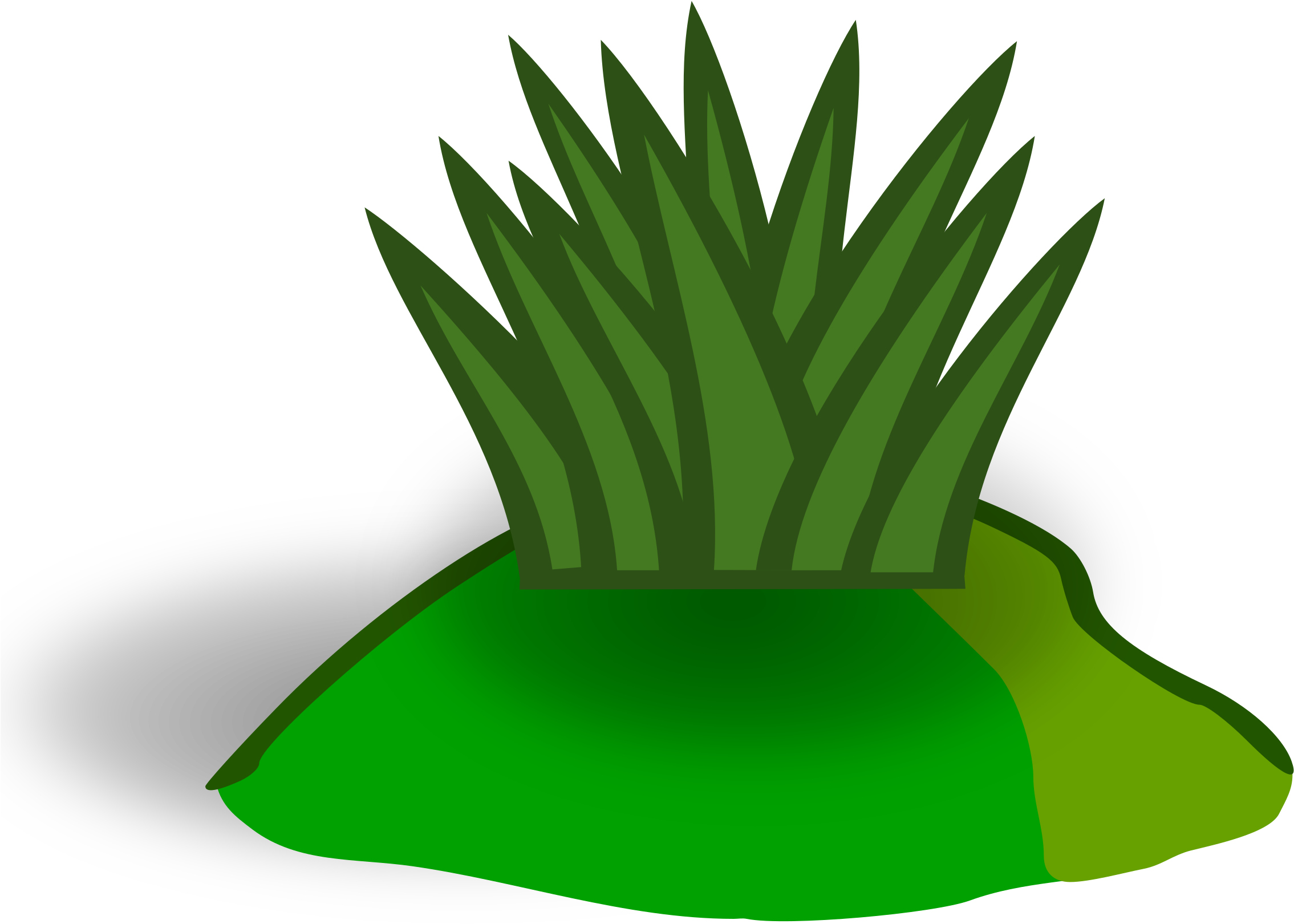 Setting Clipart Grassy Hill - Green Bush Clip Art (2400x2400), Png Download