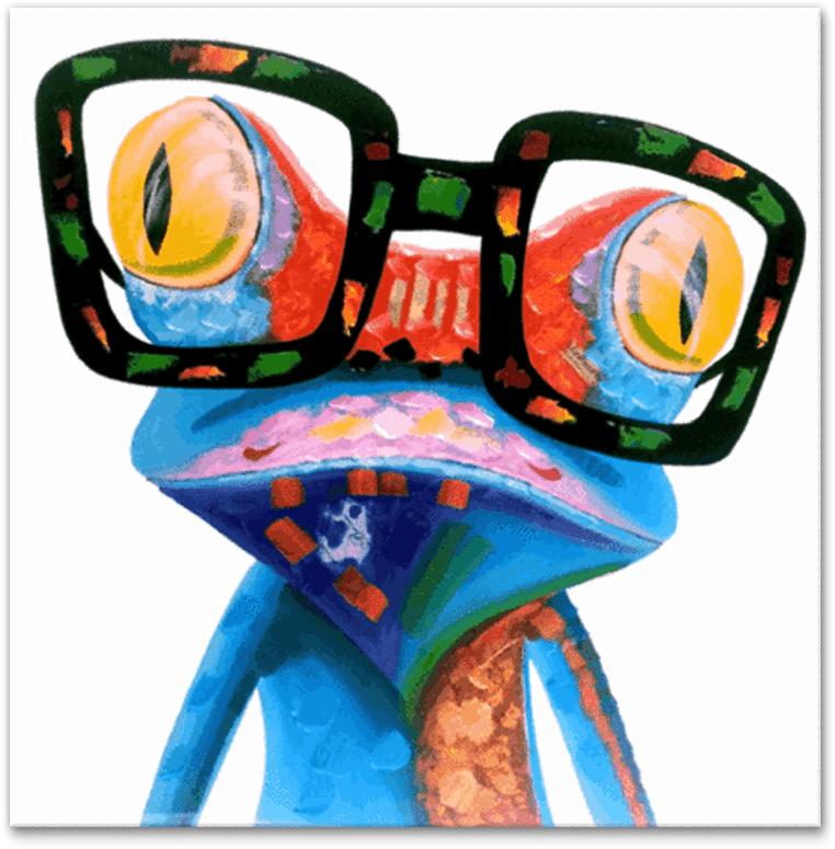 Professor Frog - Ya453 - Paint By Number (800x800), Png Download