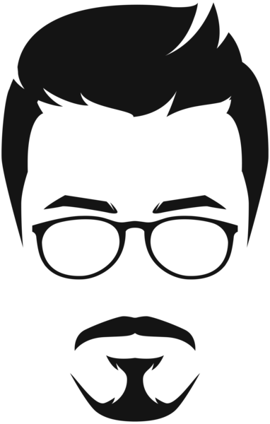 Hipster Glasses Png - Hipster Face Clipart (382x600), Png Download