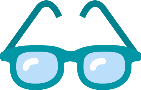 Blue Glasses Icon Png (500x500), Png Download