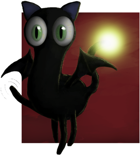 Really Quick Doodle Cause This Little Devilnyan Is - Drawing (500x584), Png Download
