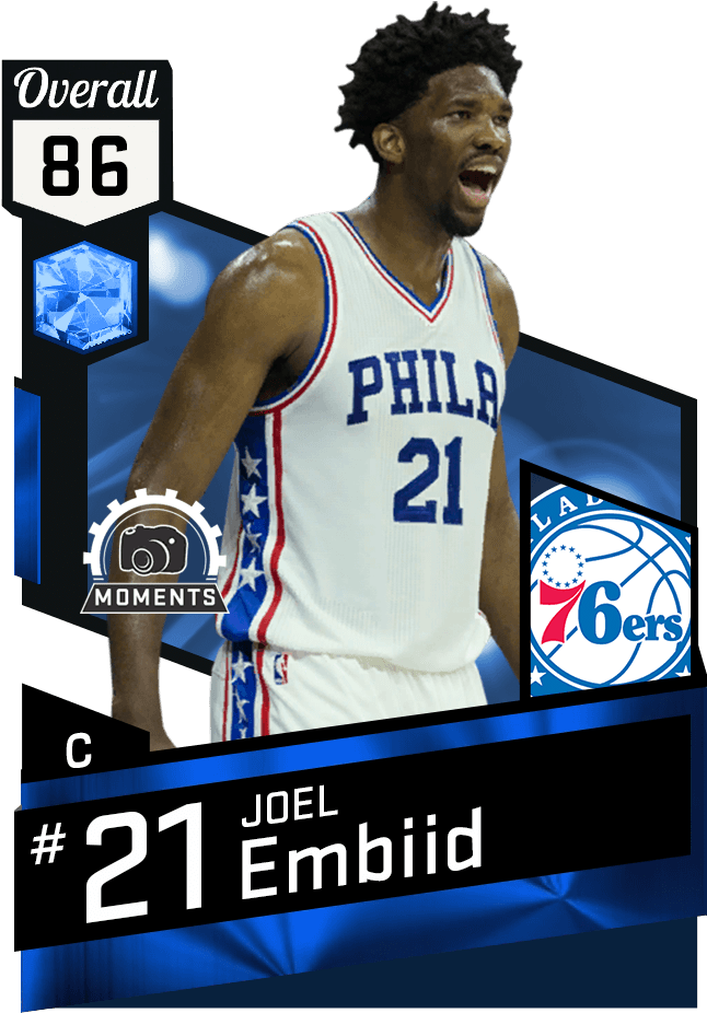 New Cards - Joel Embiid Nba 2k17 (651x941), Png Download