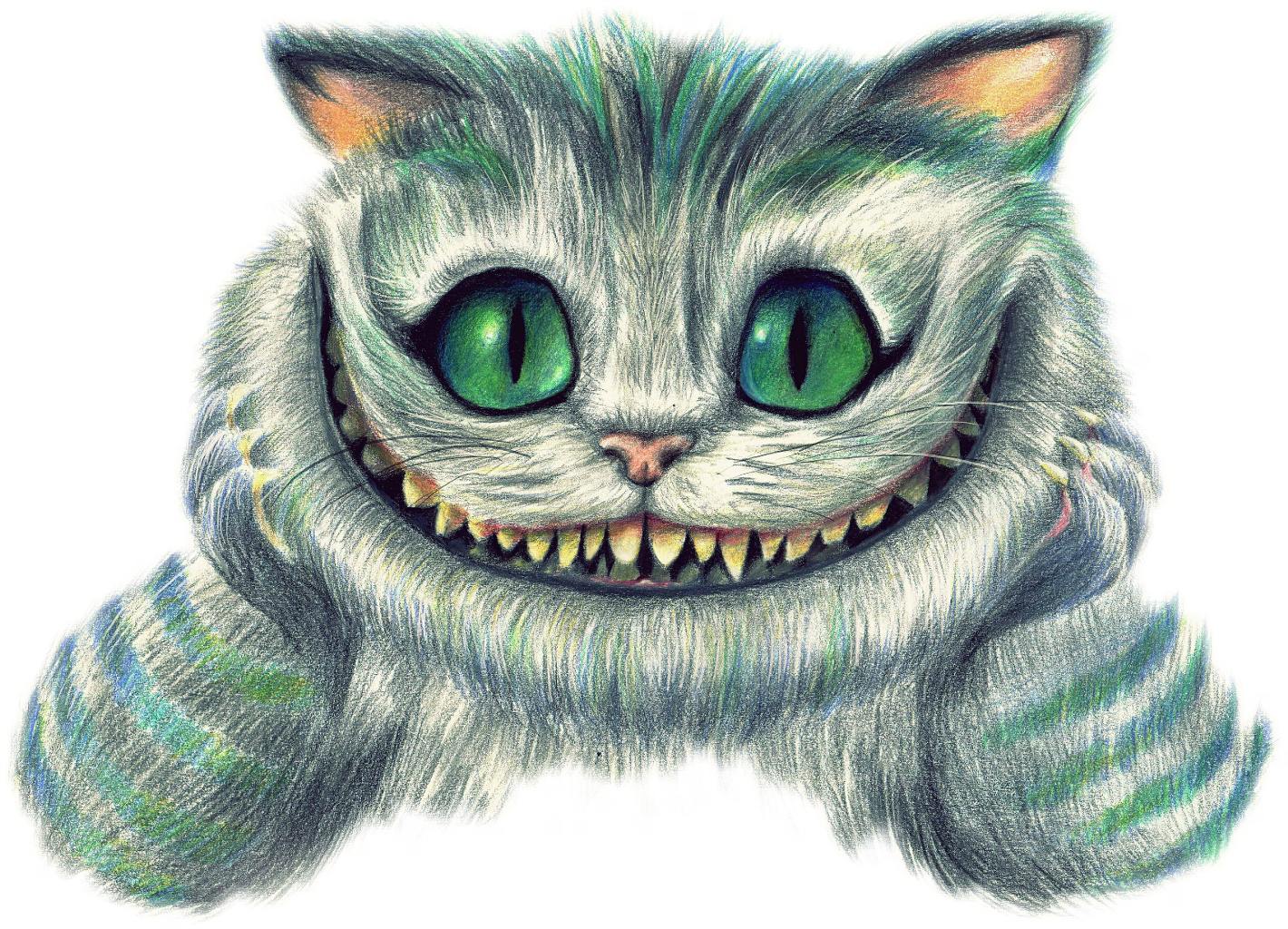 Report Abuse - Mad Hatter Cheshire Cat (1420x1024), Png Download