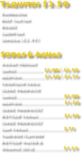Taquitos $2 - Soft Drink (304x498), Png Download