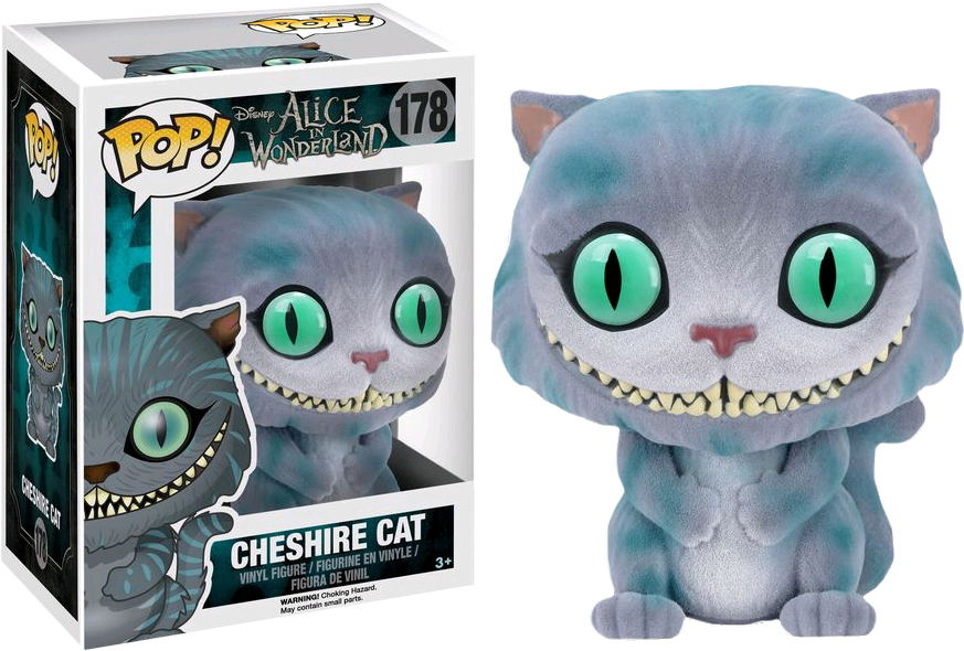 Alice - Alice In Wonderland Flocked Cheshire Cat Pop! Vinyl (873x590), Png Download