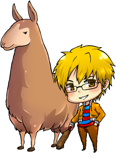 Llama Chibiusa Drawing Clip Art - Chibi Llama (500x552), Png Download