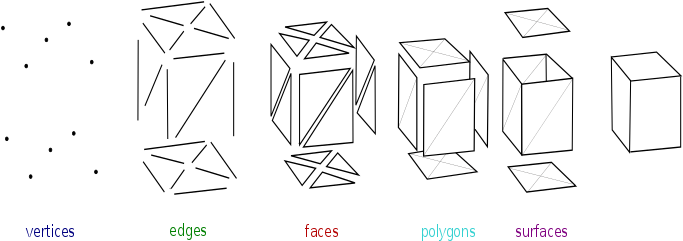 Elements Of Polygonal Mesh Modeling - Polygon Mesh (720x271), Png Download