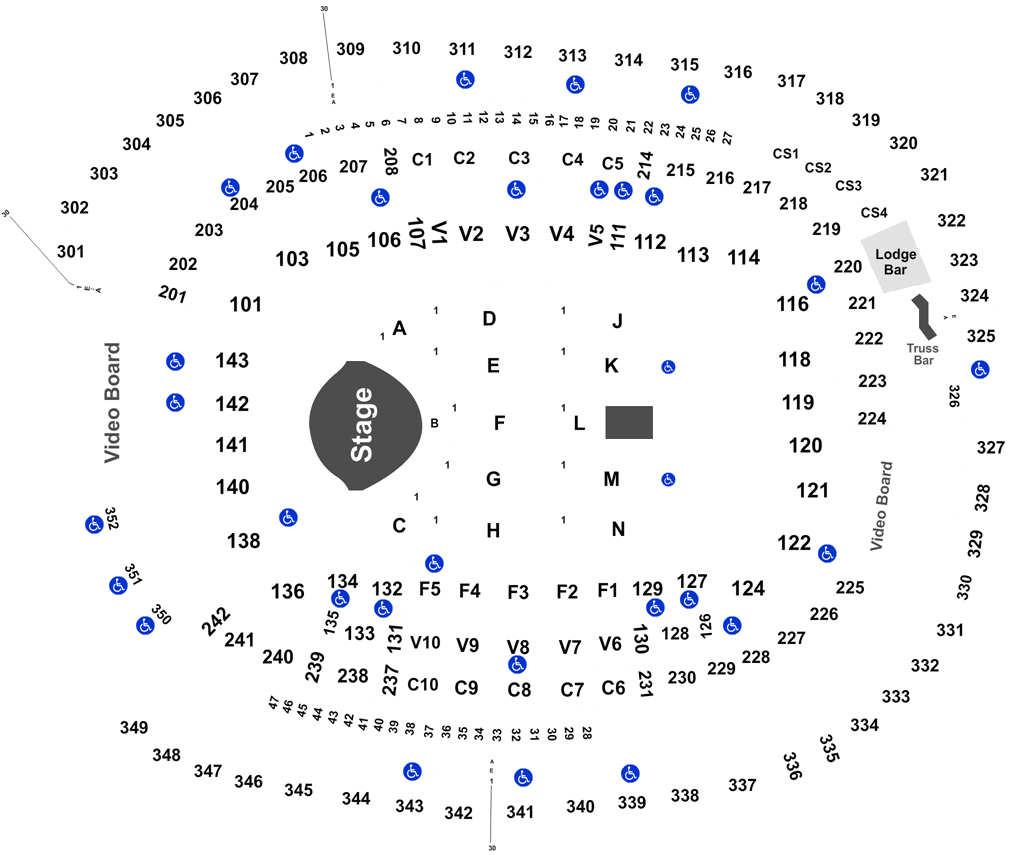 Us Bank Garth Brooks Seating Map (1050x880), Png Download