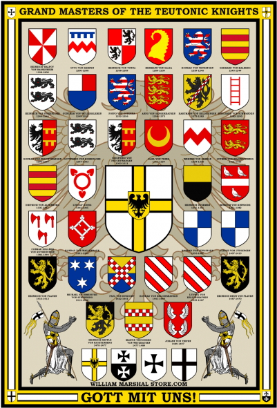 13×19 Historical Posters By William Marshal Store - Teutonic Order Masters Coat Of Arms (600x600), Png Download