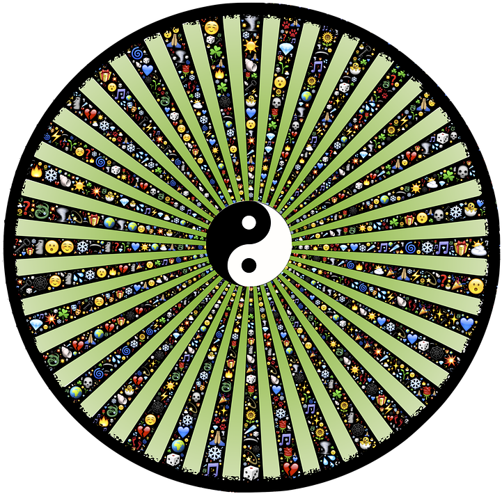 Wheel, Spoke, Rays, Radiate, Tunnel, Tao, Emoji, Icons - Hopi Basket (727x720), Png Download