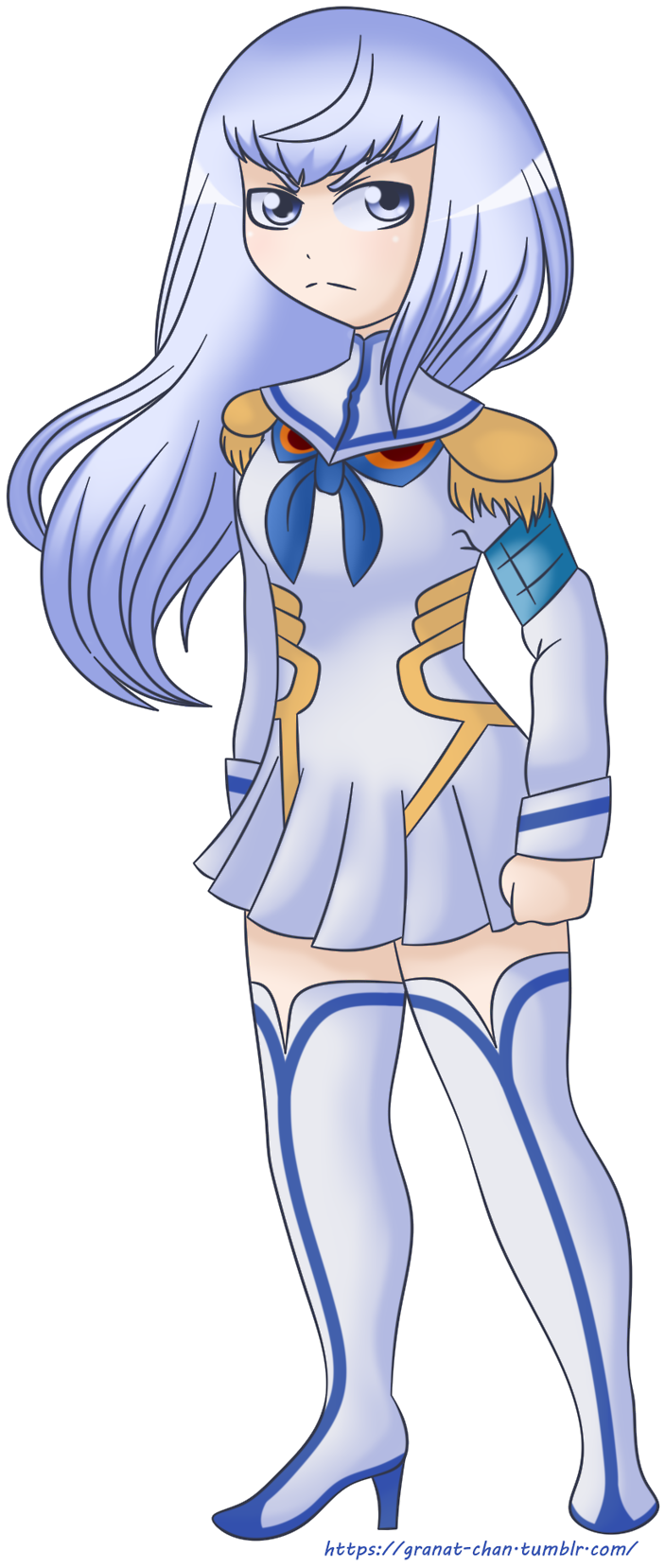 Yandere Simulator Megami Saiko Kamui Junketsu Granat-chan - Cartoon (703x1658), Png Download