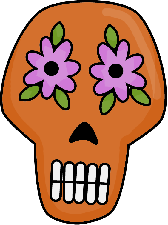 Day Of The Dead-cute Chant (563x754), Png Download
