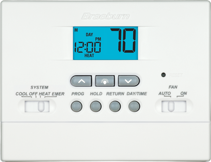 Builder Model 2200nc Thermostat - Braeburn Thermostat How To Set (800x600), Png Download