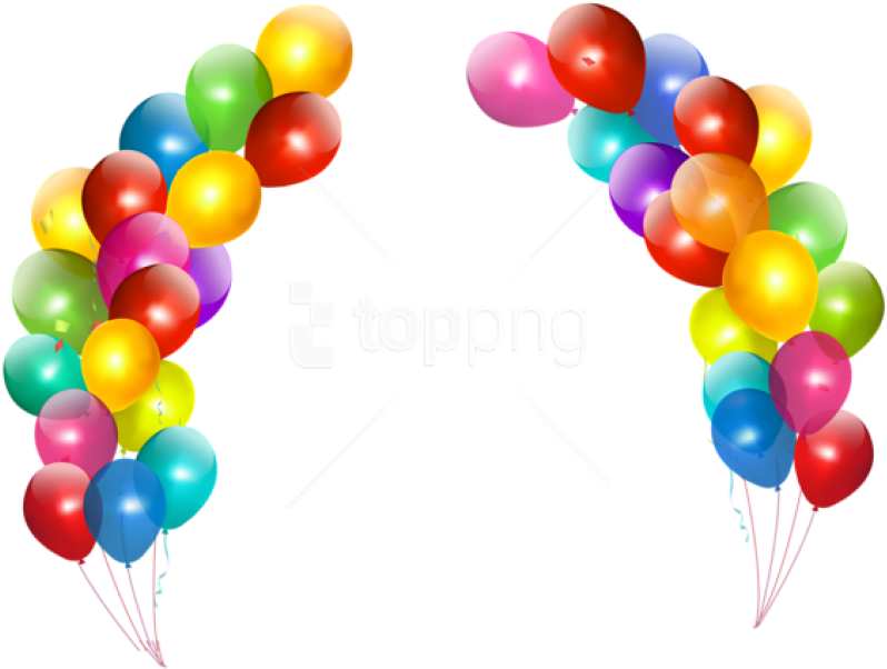 Free Png Download Colorful Balloons Decor Transparent - Balloon Png (850x637), Png Download