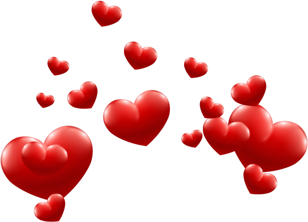 Hearts With Transparent Background Hd (715x715), Png Download