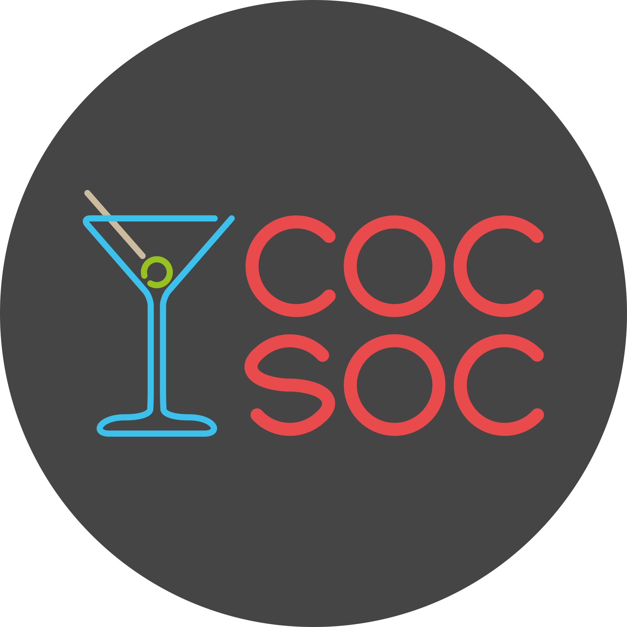 Cocsoc Logo Circle Drk - Circle (2000x2000), Png Download