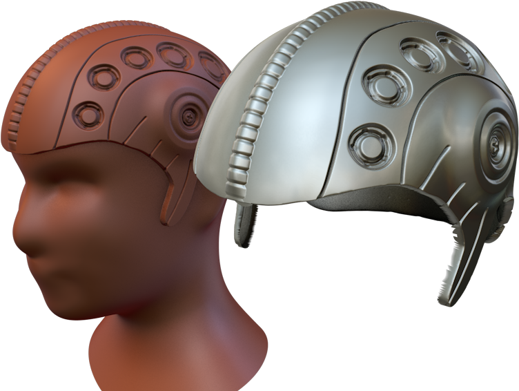 Helmet Extracted From Layer 1 Of Head Bust - Gadget (800x600), Png Download