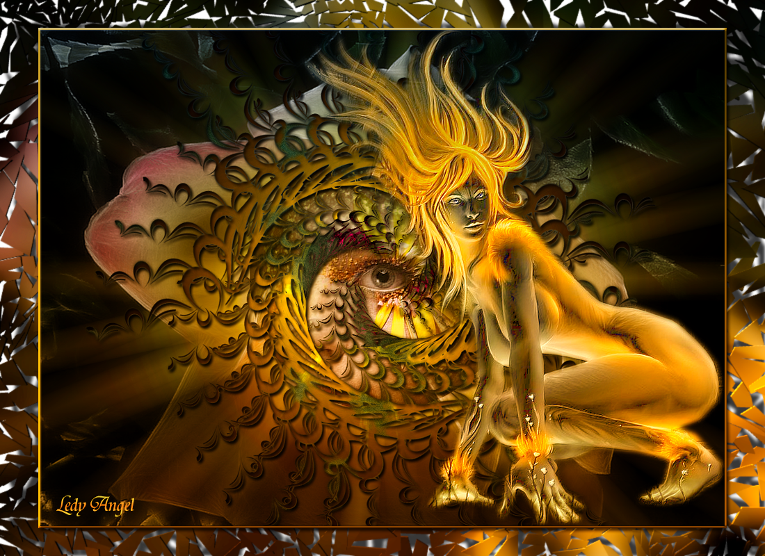 Description Of The Artwork «fallen Angel» - Paisajes Con Mujeres (1100x800), Png Download