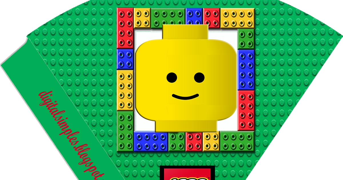Um Blog De Kits De Personalizados, Moldes E Tudo Para - Moldes Para Pop Corn De Lego (1200x630), Png Download