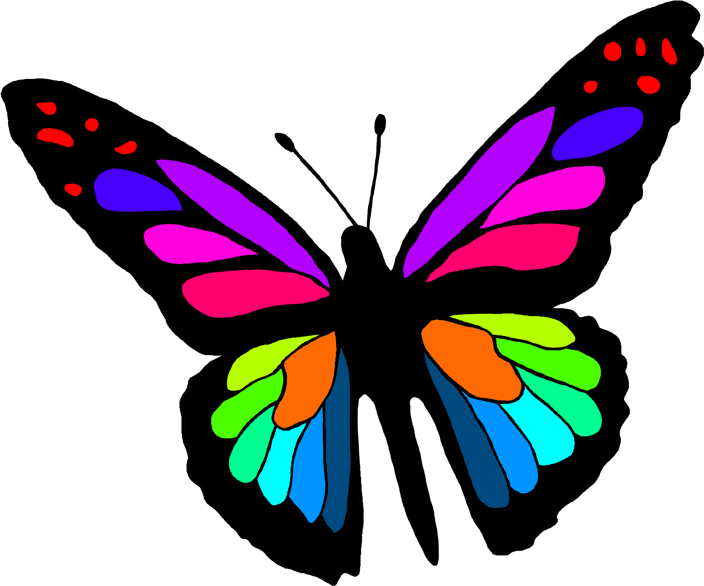 Pop Butterfly (2551x2551), Png Download