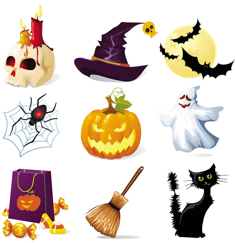 Halloween Elements Png Free Download - Halloween Elements Png Free (800x800), Png Download