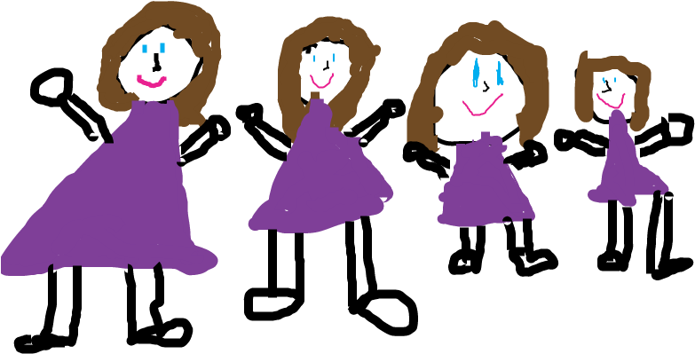 The Four Were Happy Until Lilly Pointed Out The Shininess - Four Sisters Cartoon (783x399), Png Download