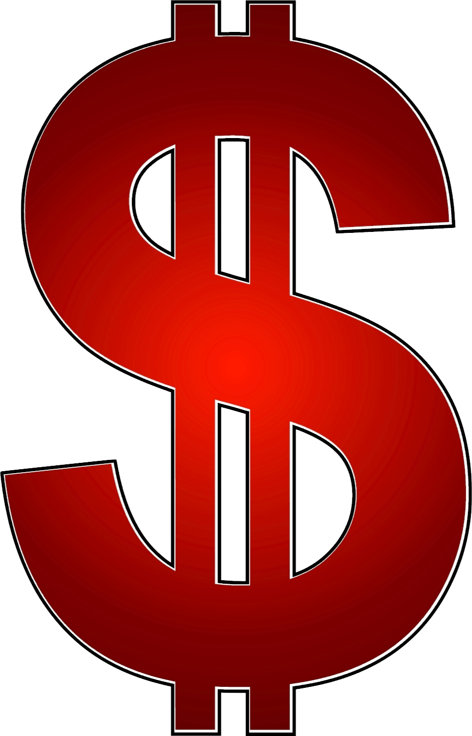 Red Dollar Sign - Red Dollar Sign Png (962x1498), Png Download