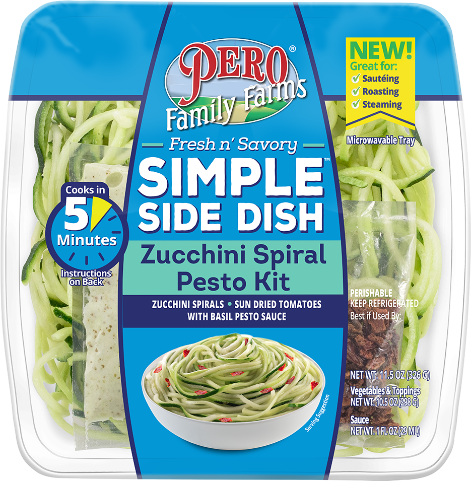 Spiral Pesto Kit Pero - Pero Family Farms Zucchini Spirals (1000x1000), Png Download